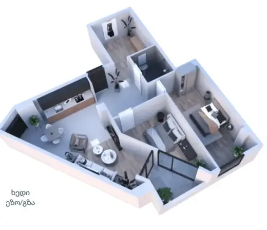 Apartment N 16 sector 1 block B / floor 1-2