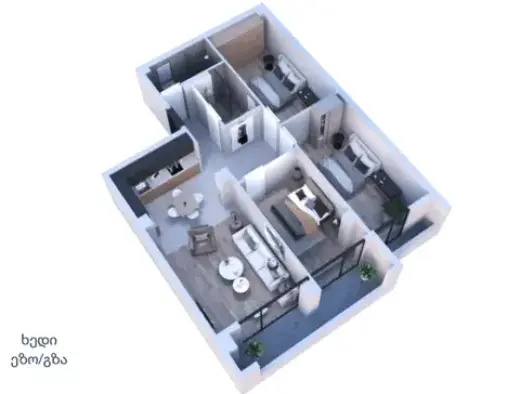 Apartment N1 sector 1 block B/ floor 1