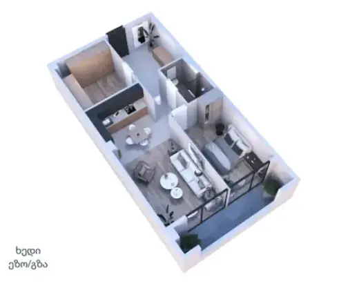 Apartment N4 sector 1 block B / floor 1-2