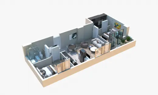 Apartment N 1 / floor: 1