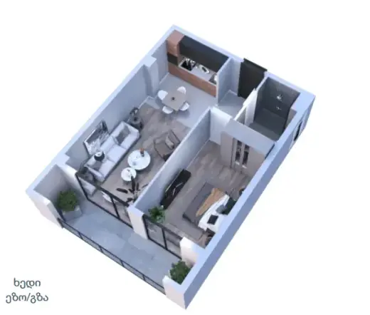 Apartment N80 sector 1 block B / floor 8