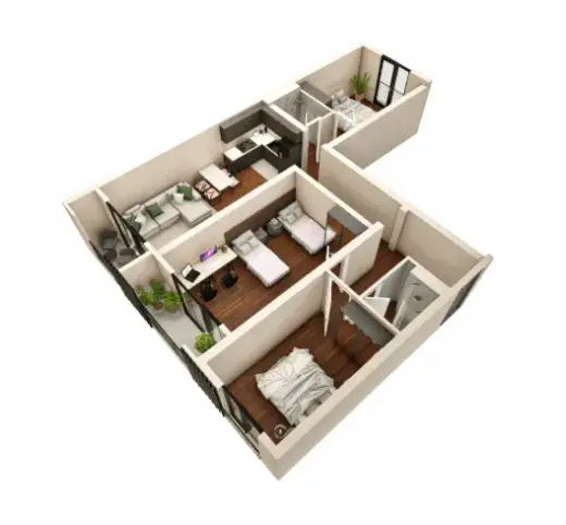 Apartment N 1 block A / floor 1-16